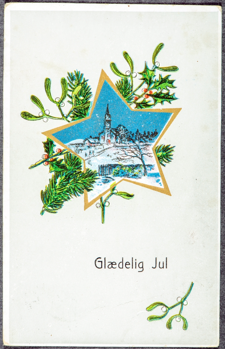 Julekort, postkort. 