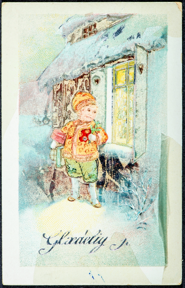 Julekort, postkort. 