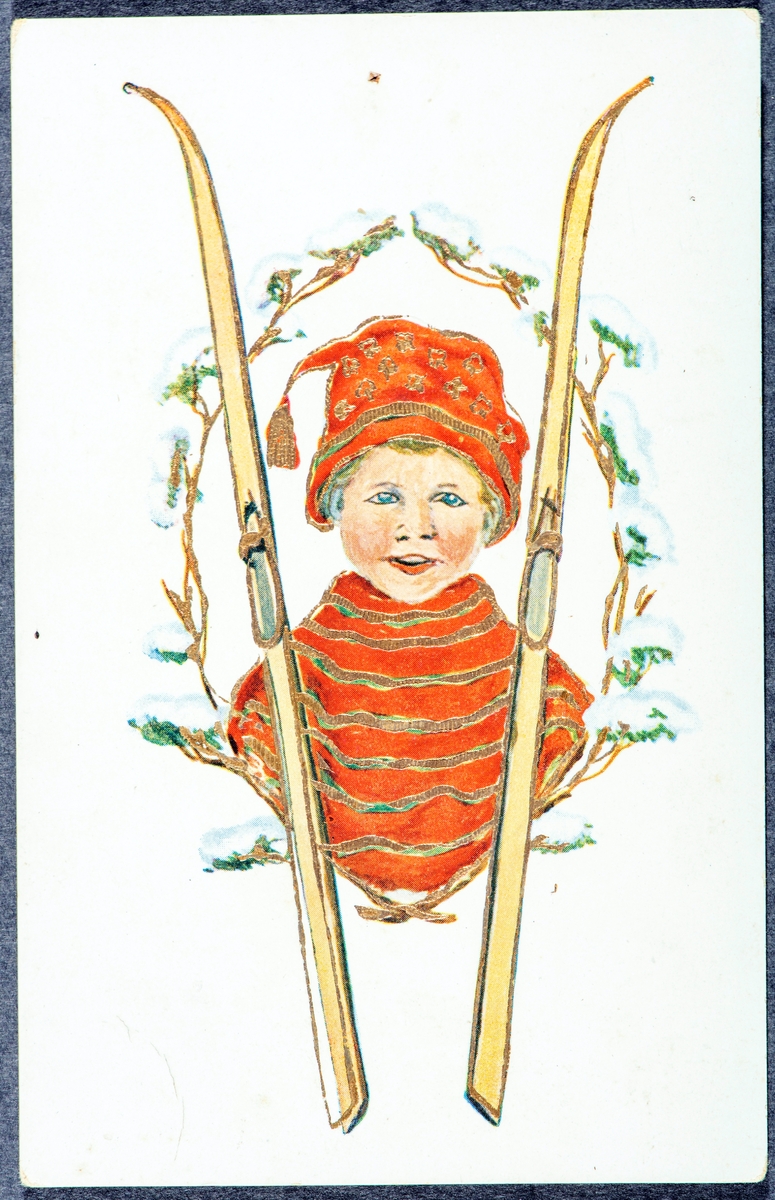 Julekort, postkort. 
