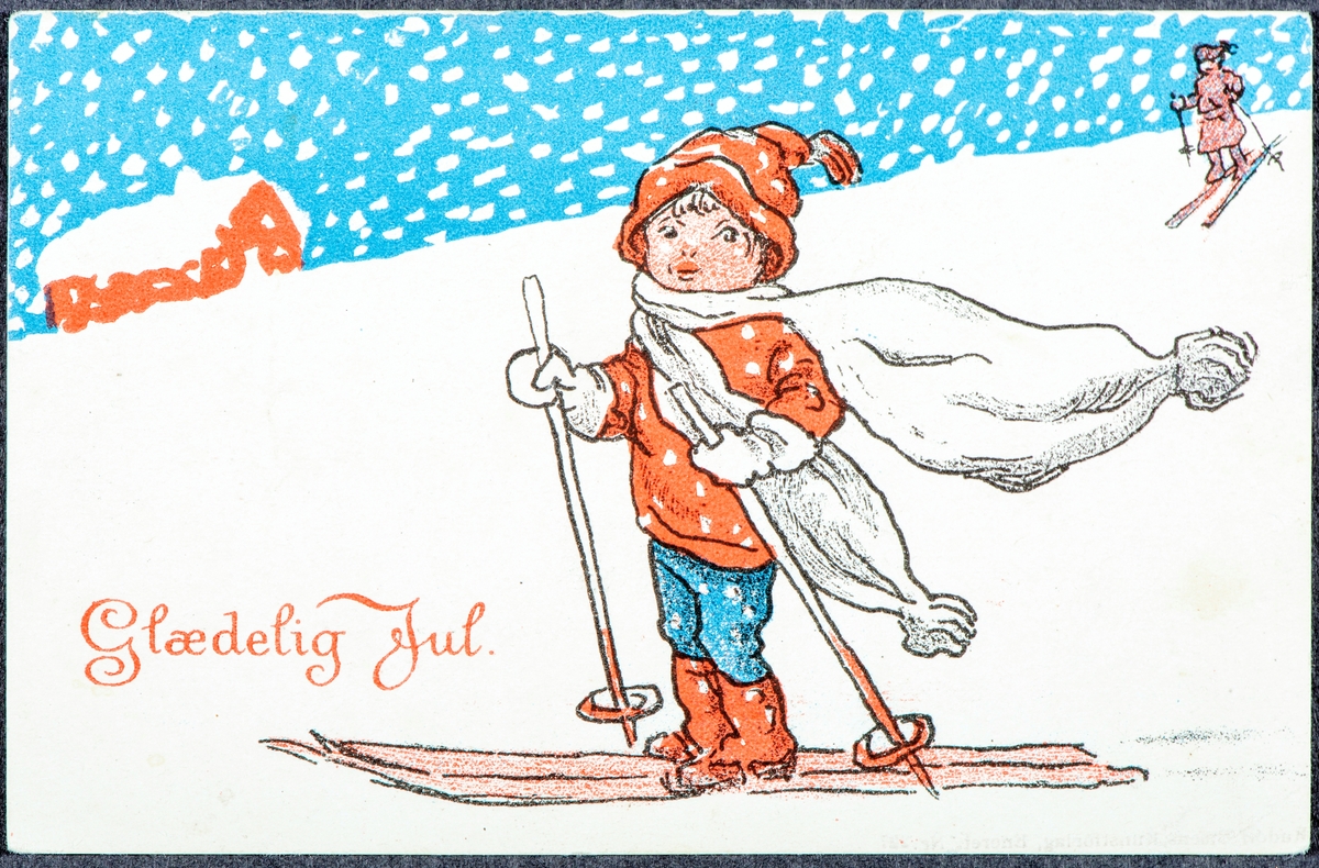 Julekort, postkort. 