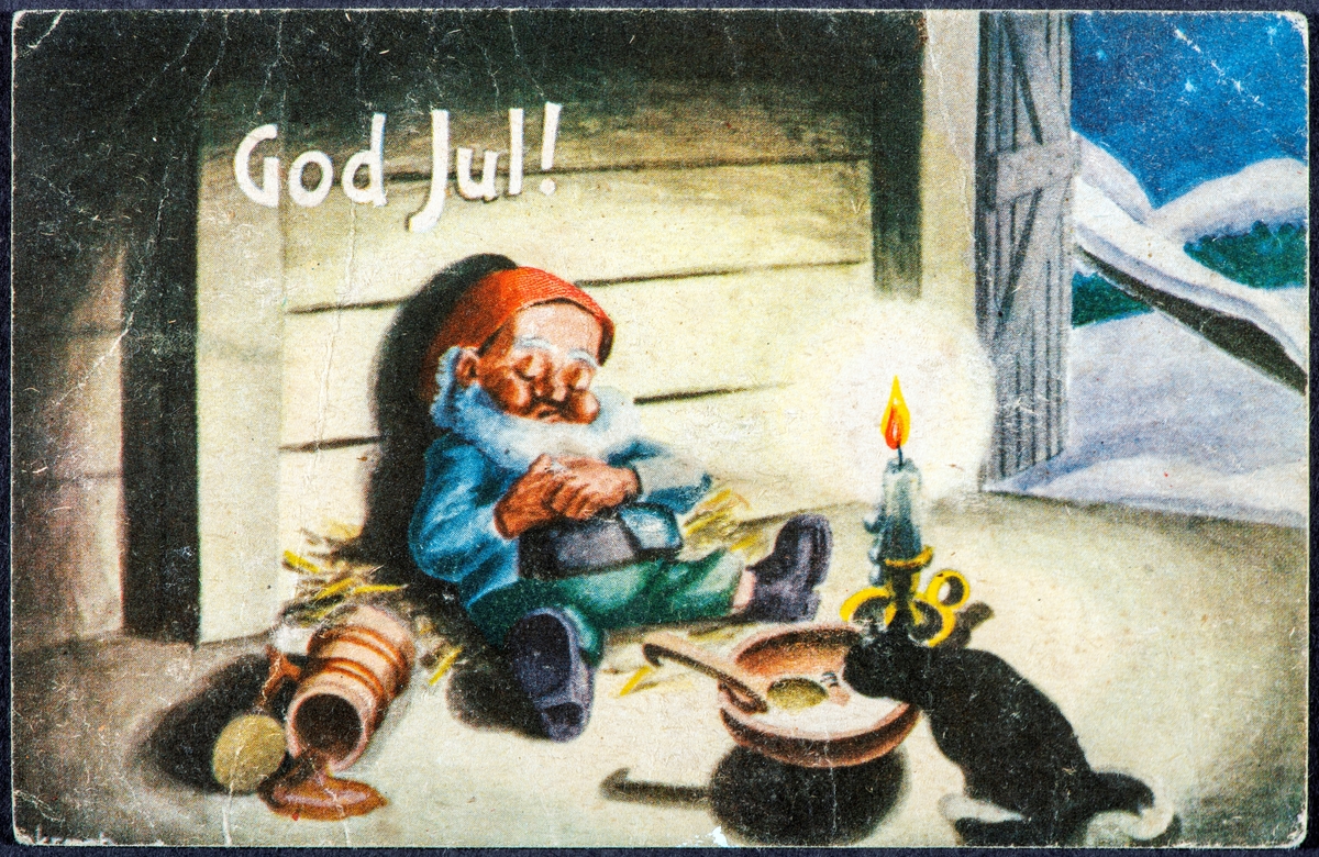 Julekort, postkort. 