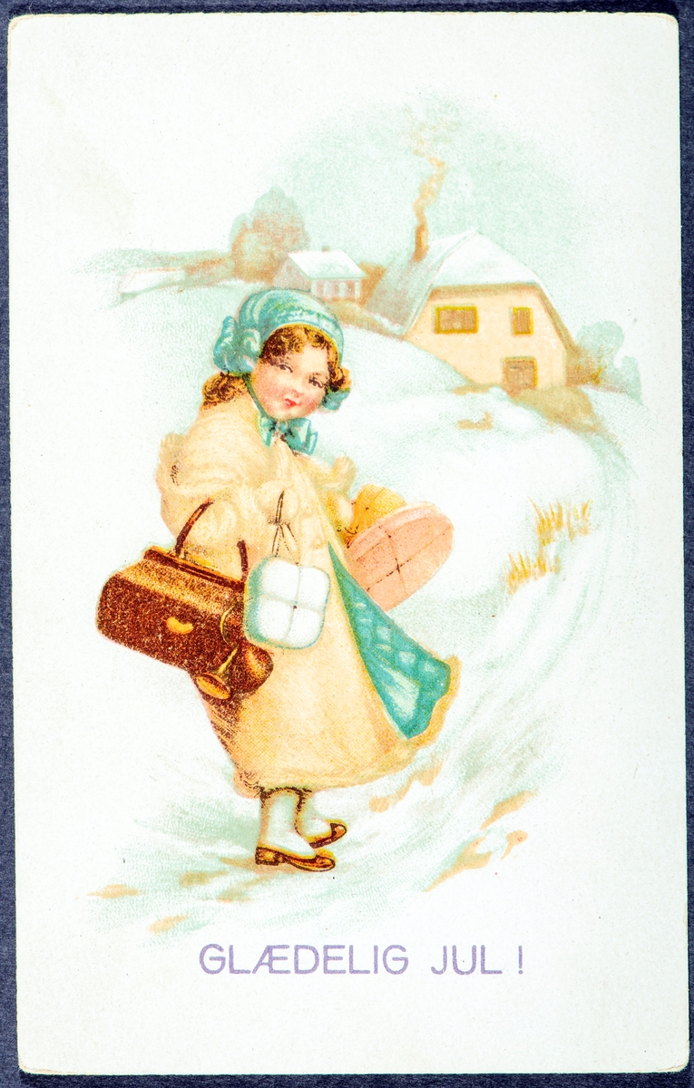 Julekort, postkort. 