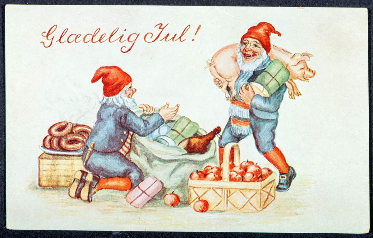 Julekort, postkort. 
