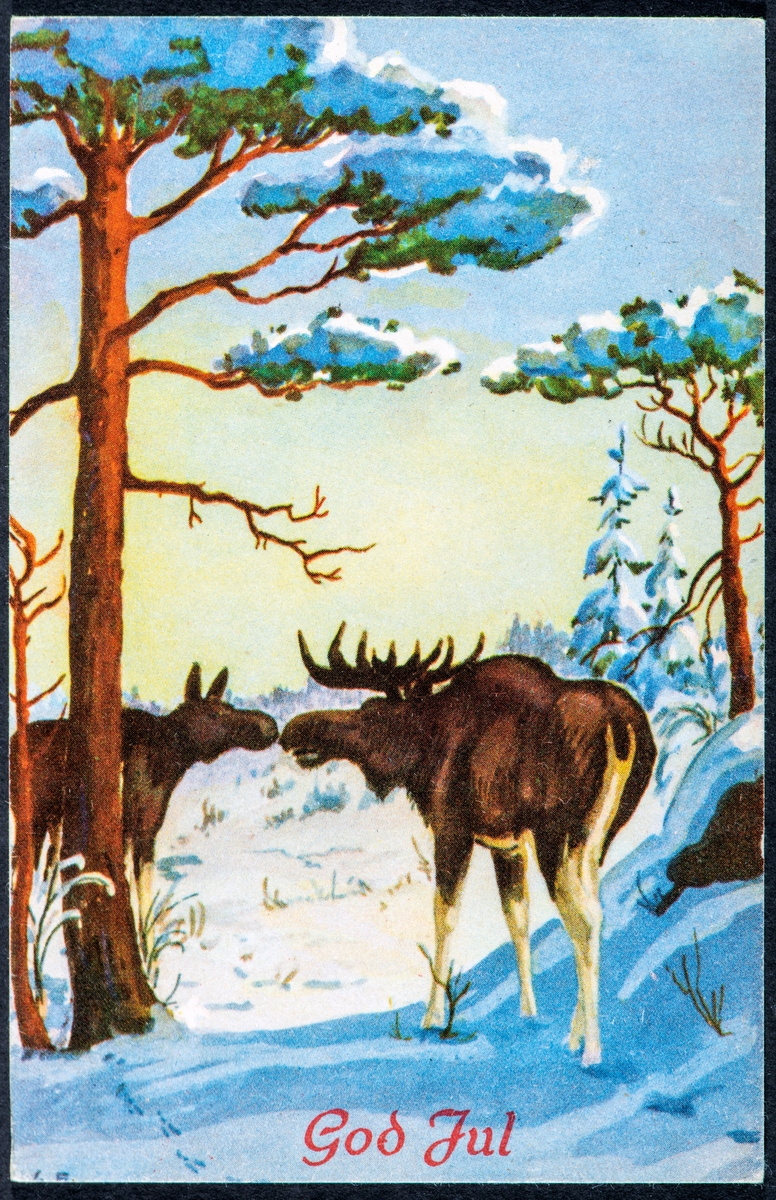 Julekort, postkort. 