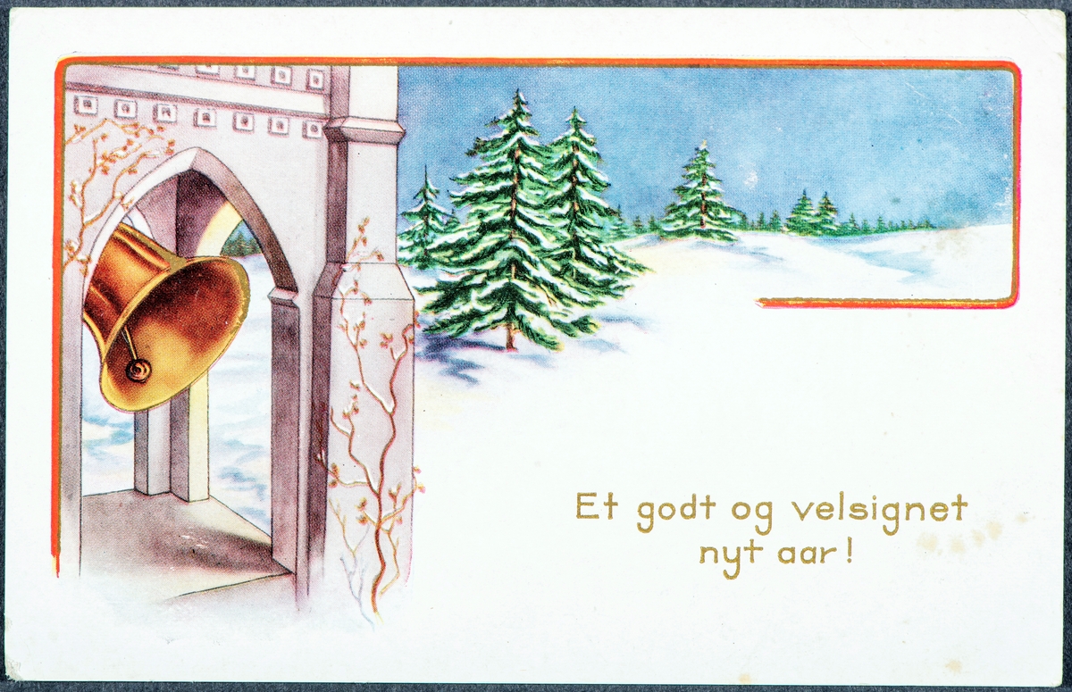 Julekort, postkort. 
