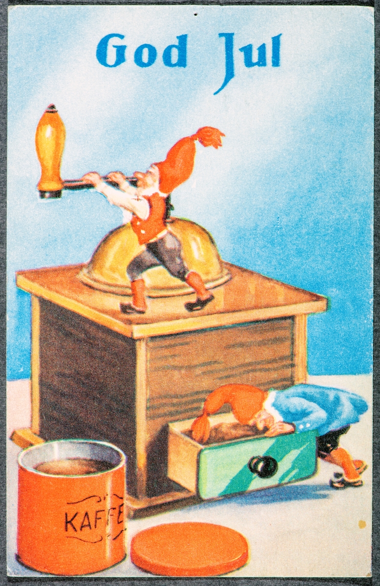 Julekort, postkort. 