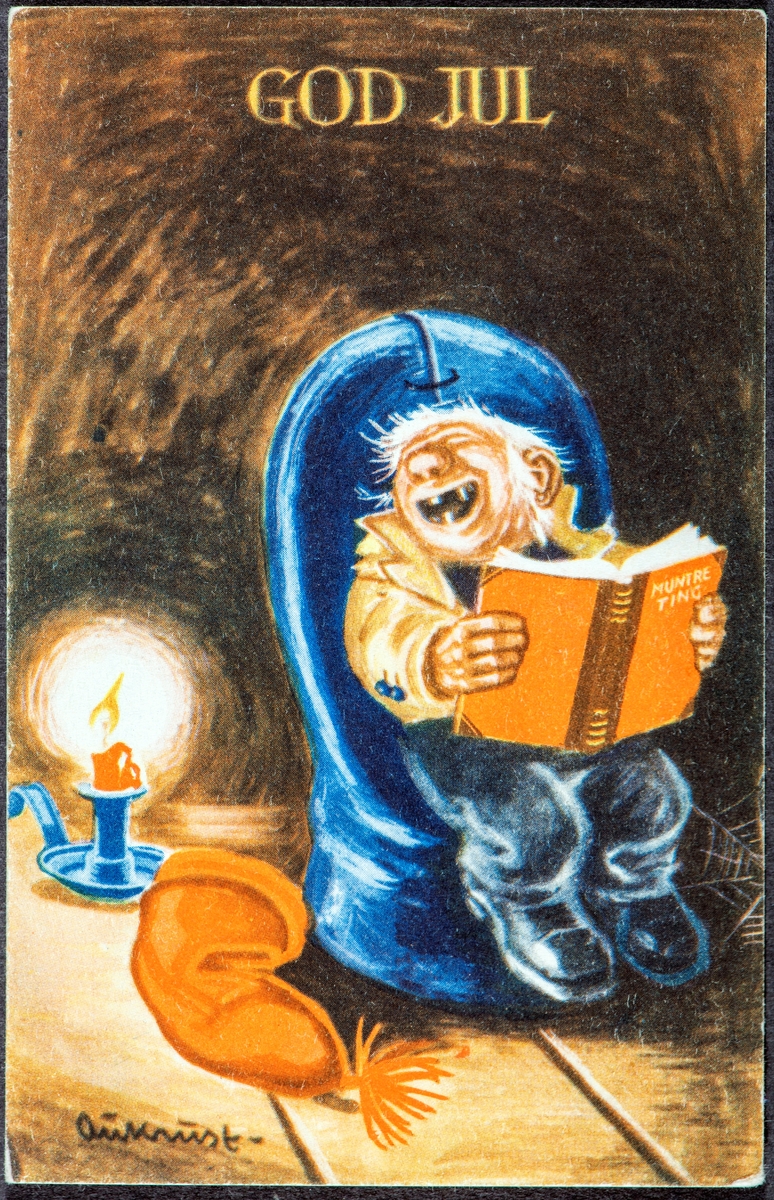 Julekort, postkort. 