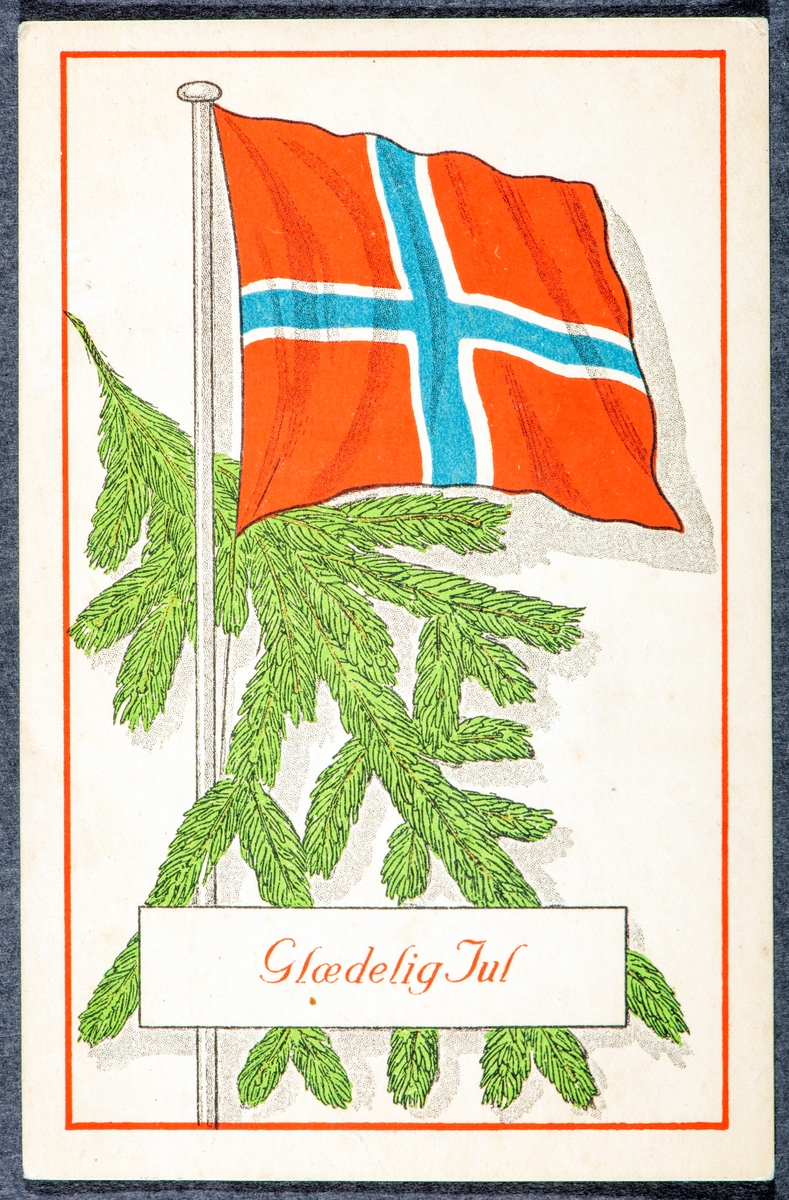 Julekort, postkort. 