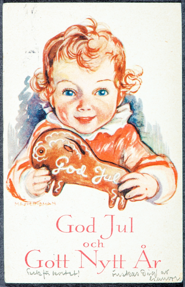 Julekort, postkort. 