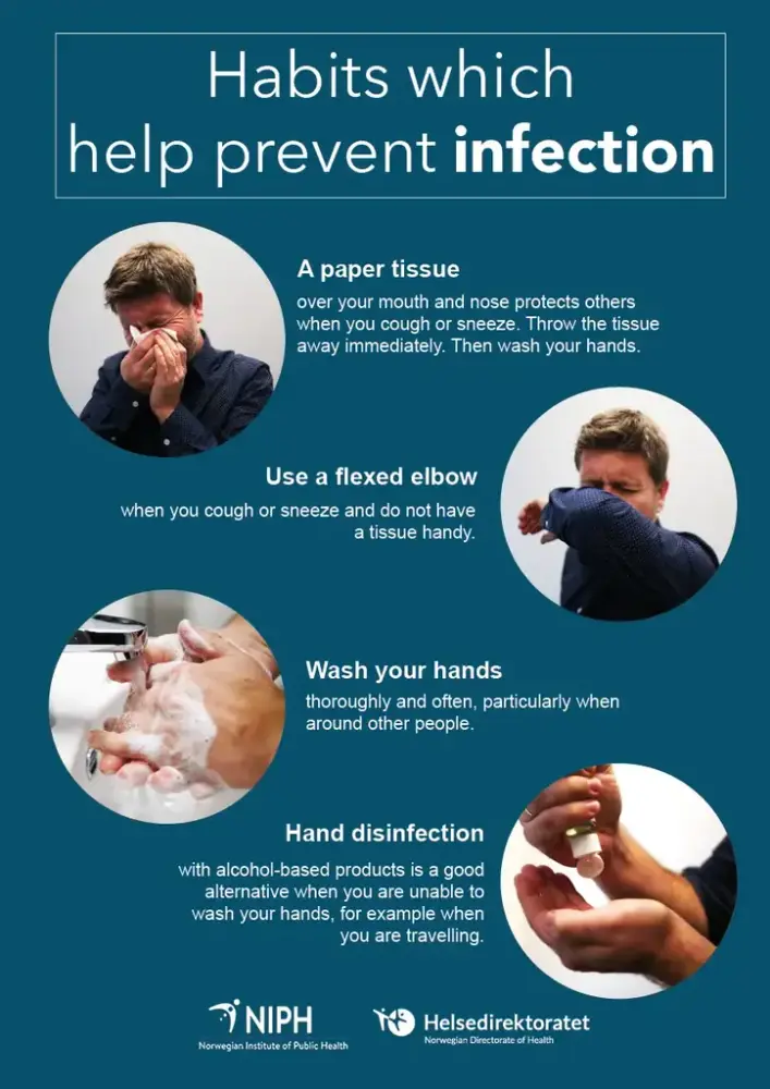 Habits which help prevent infection