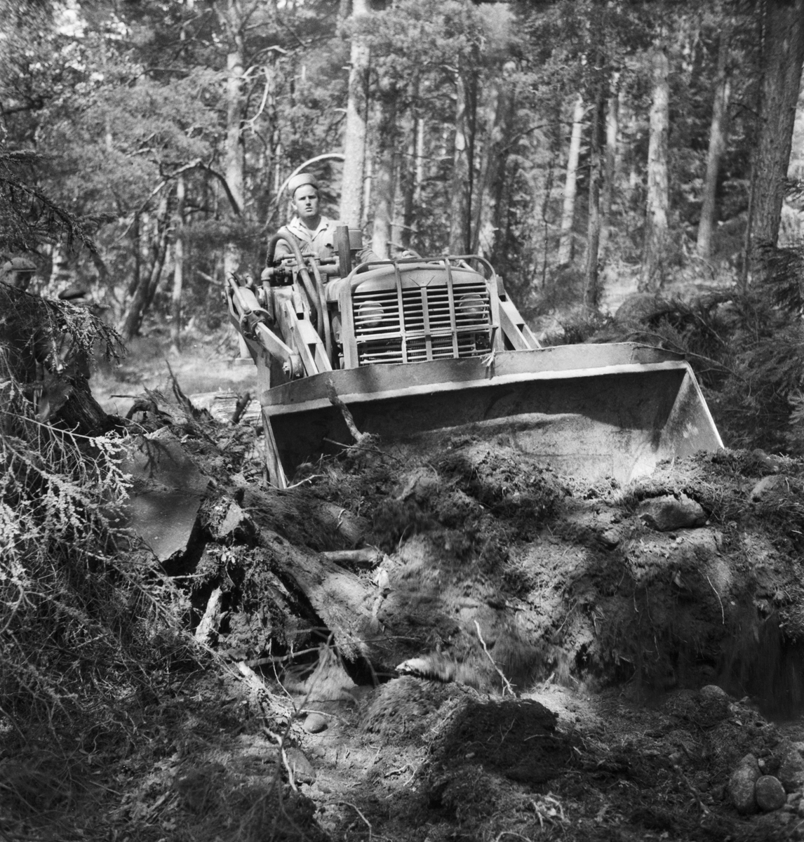 Anläggning av ny badplats, Kungshamn, Uppland 1950