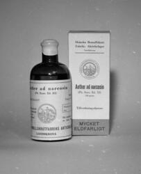 Svenska Bomullskrutfabriks Aktiebolaget. Förpackning, glasfl