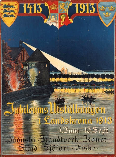 Affisch till Jubileumsutställningen 1913. Landskrona museum