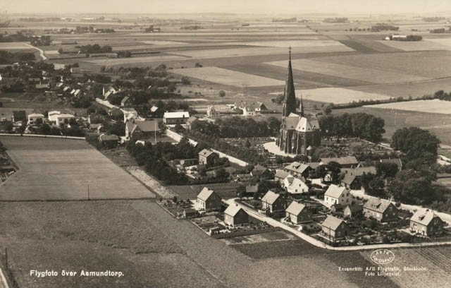 Flygbild över Asmundtorp