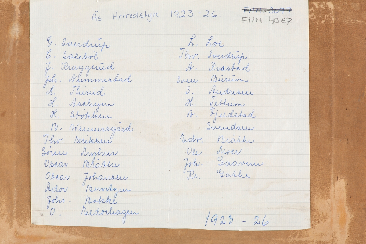 Ås herredsstyre 1923-26