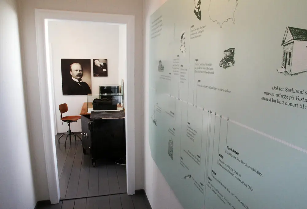 Tidslinje og portrett i legekontoret