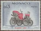 Frimärken ur Gösta Bodmans filatelistiska motivsamling, påbörjad 1950. Frimärke från Monaco, 1961. Motiv av Delahaye: 1901