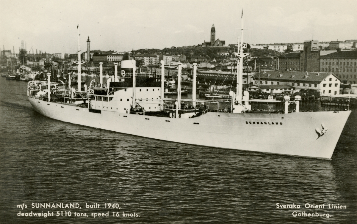 Ägare:/1957-61/: AB Svenska Orient Linien. Hemort: Göteborg.