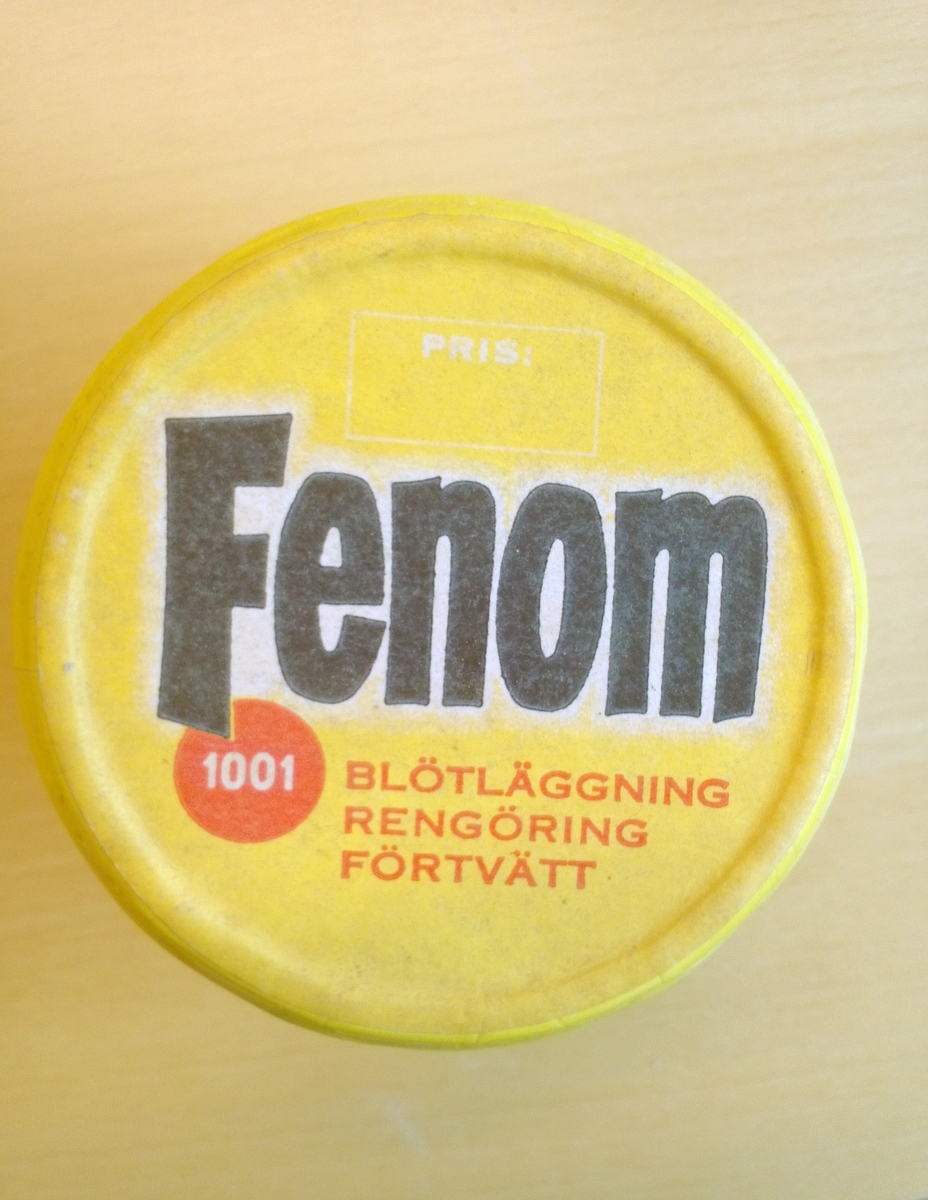Fenom vaskemiddel for bløtelegging, forvask og rengjøring av klær.