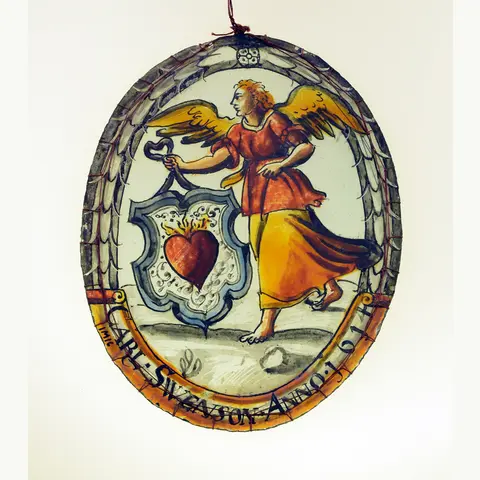 En barock glasmålning