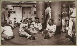 Freizeit-Beschäftigung der Mannschaft. Eine Parthie Scat.