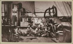 Bootsmans-Arbeiten. Blöcke versehen.