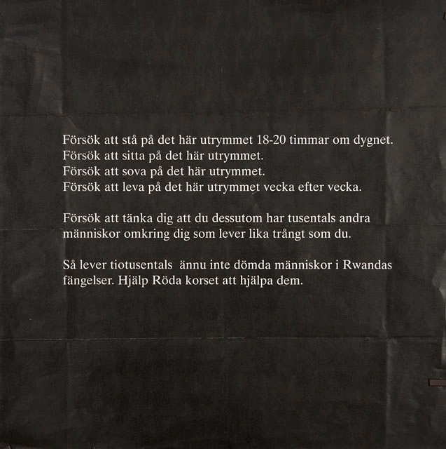 Försök att stå på det här utrymmet 18-20 timmar om dygnet.
Försök att sitta på det här utrymmet.
Etc.