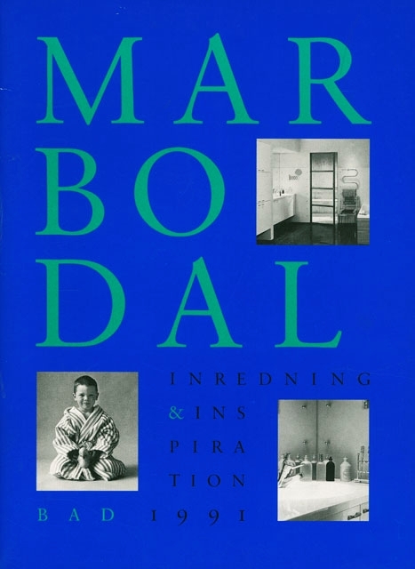 Grafisk Design. Katalog från Marbodal. 2 ex   30 sidor.
Diplom

Katalogen, har blå bakgrund grön och svart text. Och tre svartvita bilder, två på badrum och en på en pojke som sitter i en badrock.

Färgtryck.