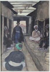 Kenkaver, gatubild [Akvarell]