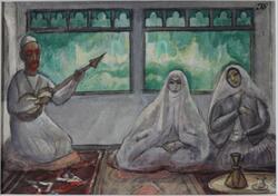 Persisk interiör [Akvarell]