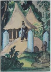 Kurder vid Kaspiska havet [Akvarell]