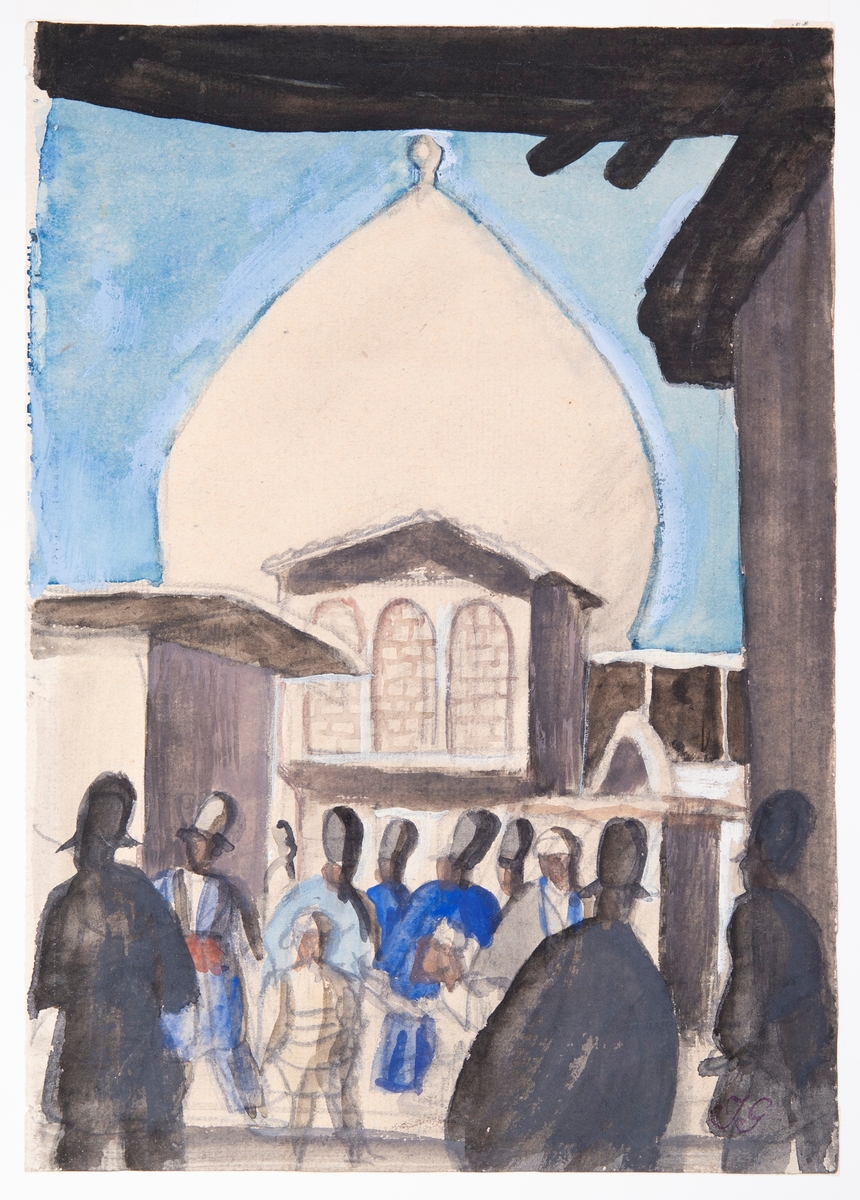 Hamadan moskén (Hamadan moieja) [Akvarell]