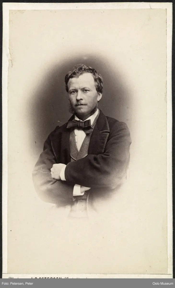 portrett, mann, maler, vignettert brystbilde