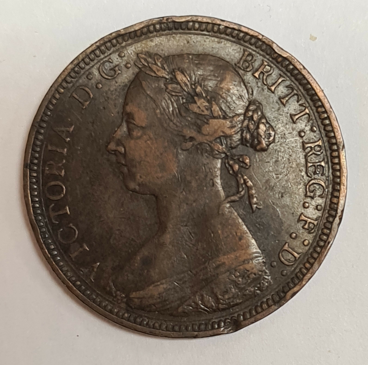 4 mynt från Storbritanien.
½ Penny, 1891
½ Penny, 1888
½ Penny, 1867
½ Penny, 1862