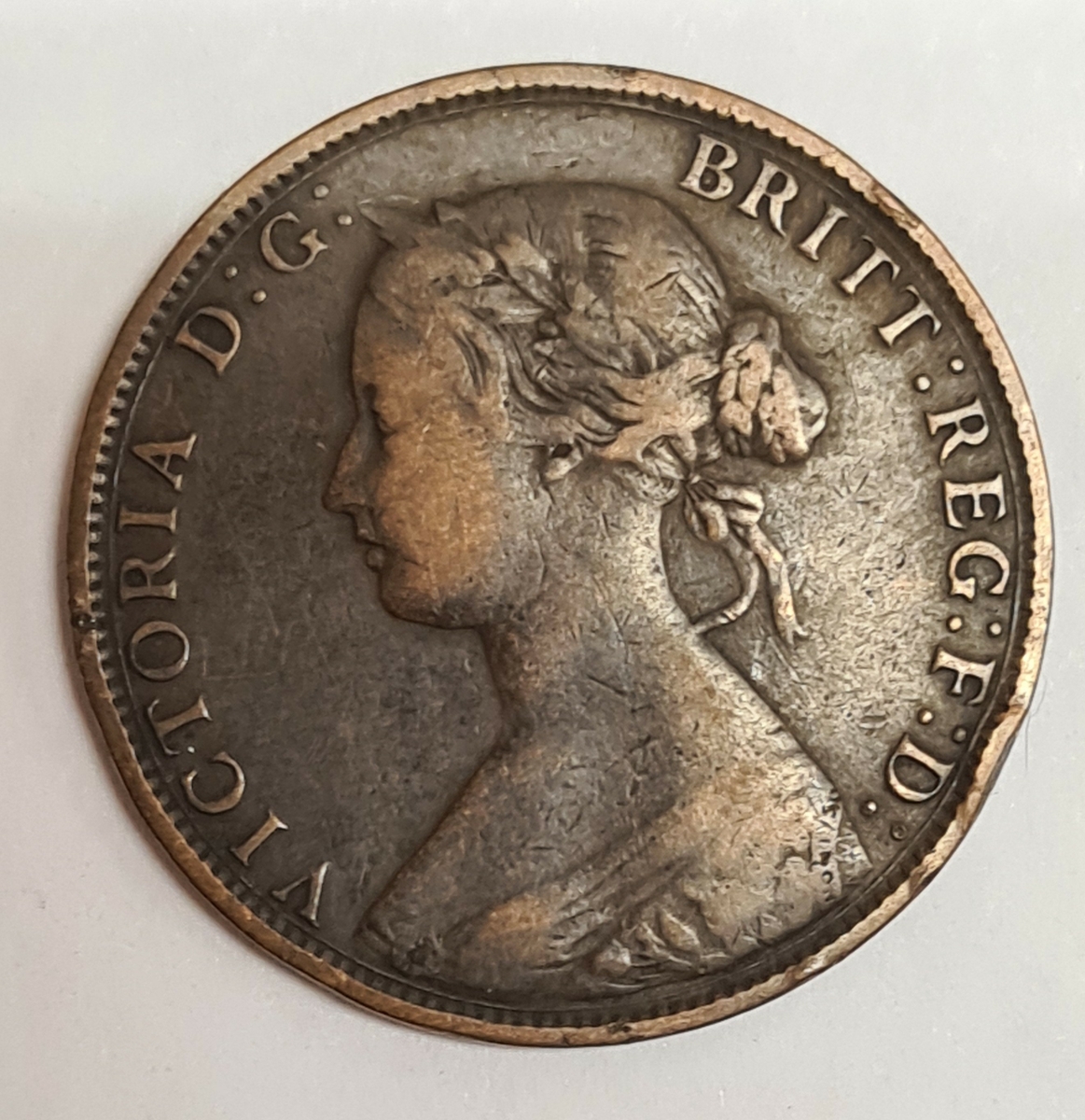 4 mynt från Storbritanien.
½ Penny, 1891
½ Penny, 1888
½ Penny, 1867
½ Penny, 1862