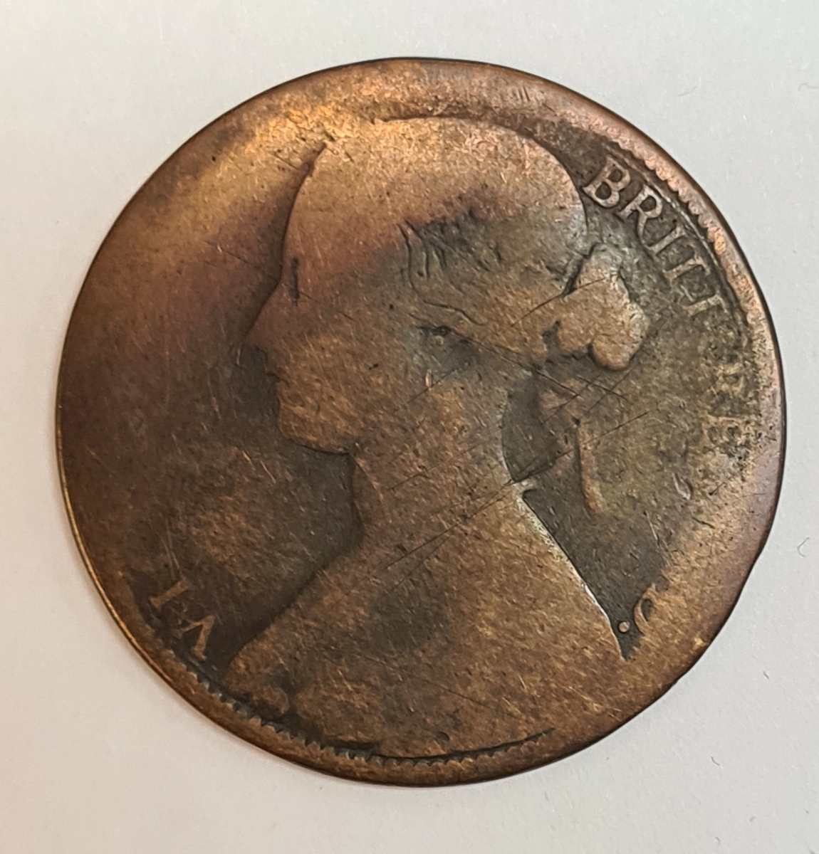 5 mynt från Storbritanien.
1 Penny, 1860
1 Penny, 1861
1 Penny, 1862
1 Penny, 1876
1 Penny, 1889