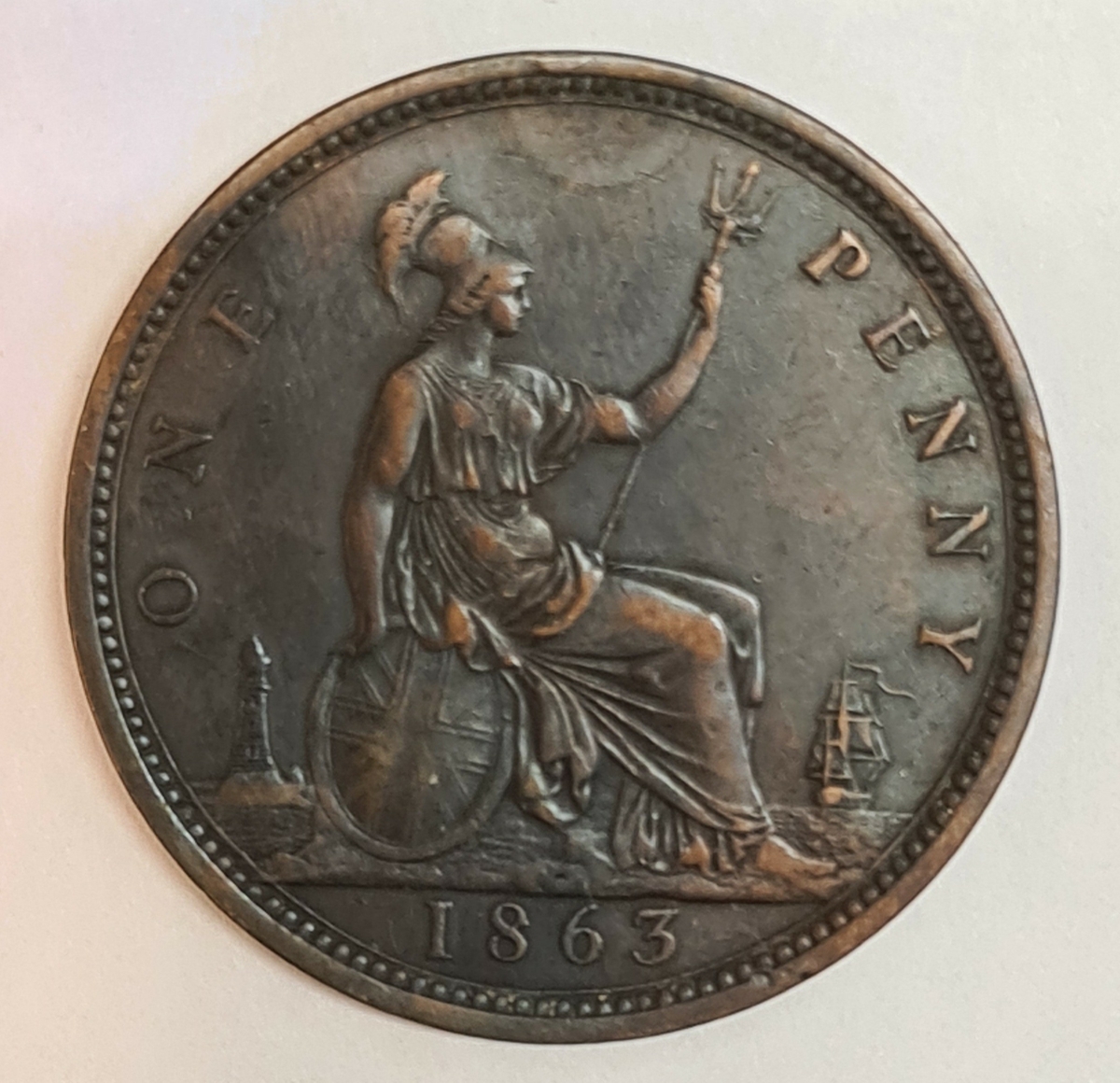 3 mynt från Storbritanien.
1 Penny, 1860
1 Penny, 1863
1 Penny, 1866