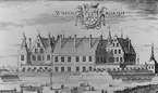 Visingsborgs slott på Visingsö efter sticket e. Suecia et Antqiqua.