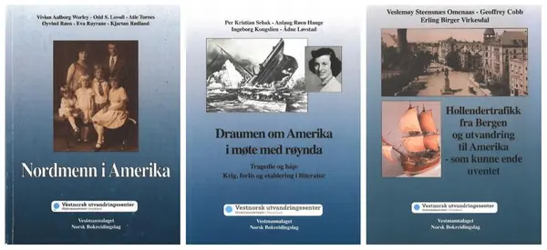 Forsidene på tre publiserte hefter