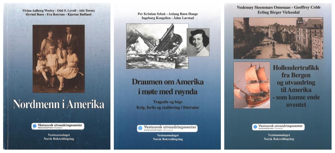 Forsidene på tre publiserte hefter