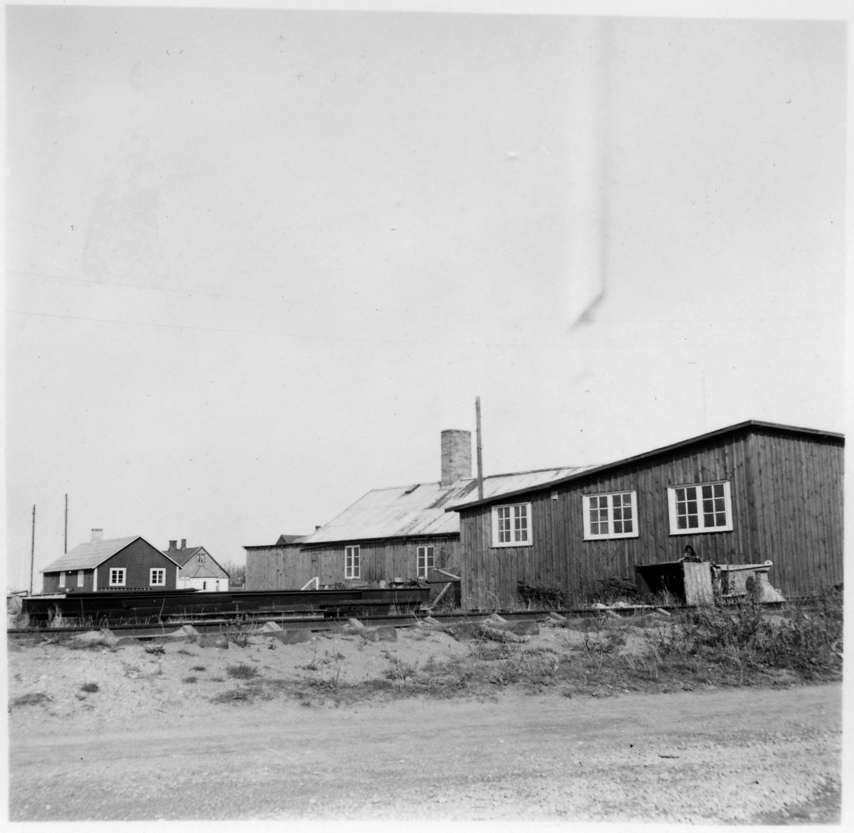 Barsebäck, varvet. Olika förrådsbyggnader och materielupplag.