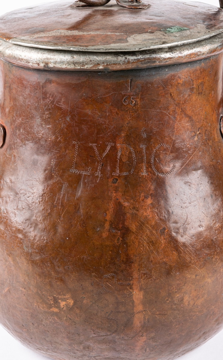 Kokärl, koppar, 1800-talet. Märkt: Lydig.