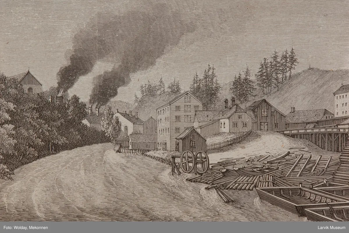 Området ved Farriselva i Larvik var tidlig gjenstand for en industriutvikling. Utgangspunktet for etablering var utnyttelse av vannressurser, men også de store skogeiendommmene. Fritzøe Jernverk - bestod av følgende enheter:

Hovedverket på Langestrand: Masovn, hammere, valseverk og kjettingfabrikk (1642-1868). Halleverket: Masovn og hammer (1662-1810).
Hagenes hammerverk: Hammere (1688-1837).
Moholt jernverk: Hammer og masovn (1731-1867).
Barkevigs masovn (1740-1845). Etter 1845 bl.a. støperi.
Frolands verk ved Arendal: Masovn (1845-1867).
Malmgruver ved Arendal og på Langøy ved Kragerø. I 1865 (3 år før nedleggelsen), var det drift ved Hammerdalen, Barkevik (Helgeroa) og Moholt (Siljan). Det meste av produksjonen var stangjern (halvfabrikata), resten støpejern: kuler, granater, kanoner, ovner, gryter, panner og gravplater.

Jernverket var Norges desidert største jernverk helt siden slutten av 1600-tallet.