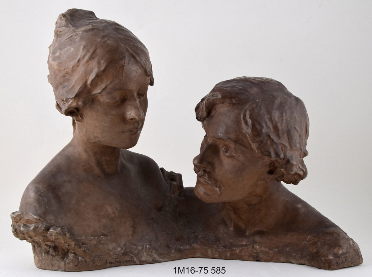 Skulptur. Titel: En fråga.