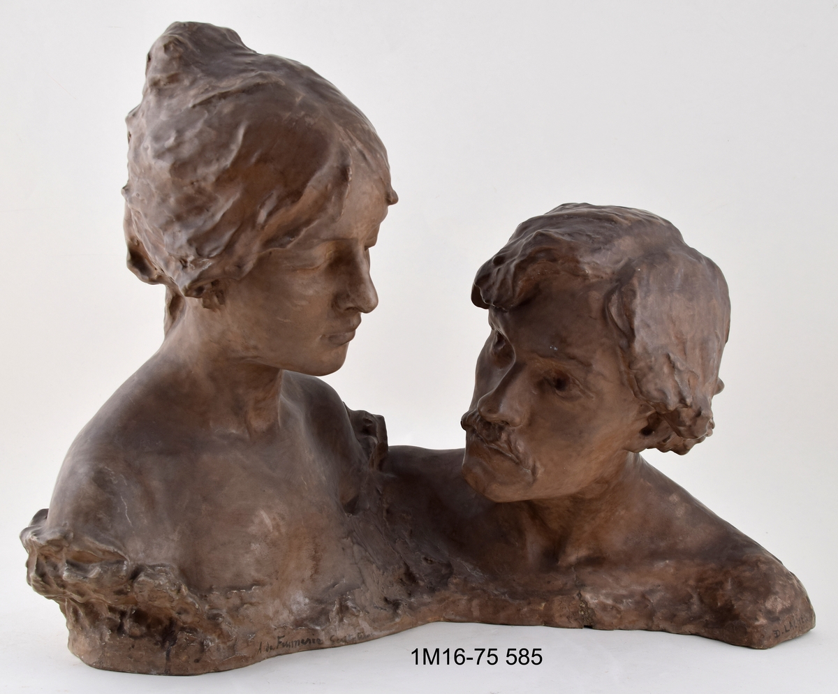 Skulptur. Titel: En fråga.