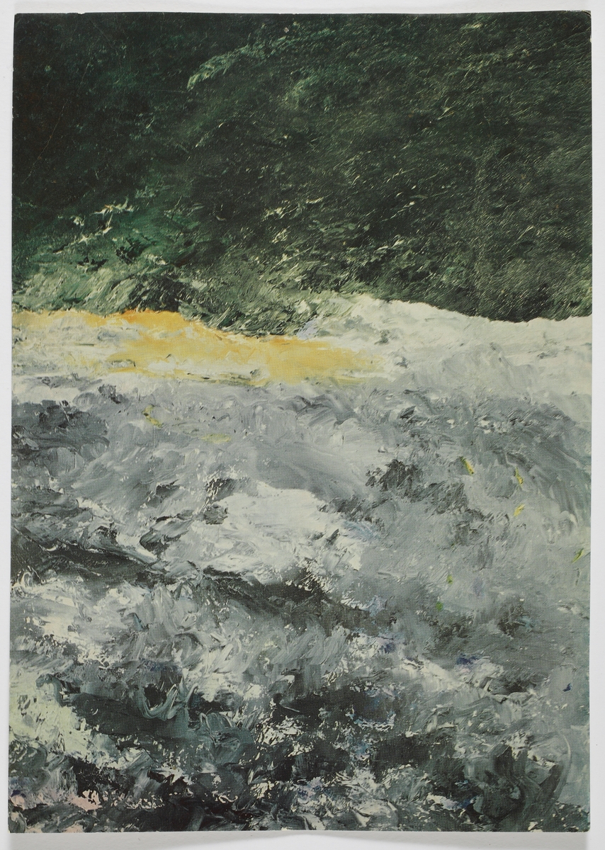Vykort med motiv "Vågen" (1901-02) oljemålning av August Strindberg.