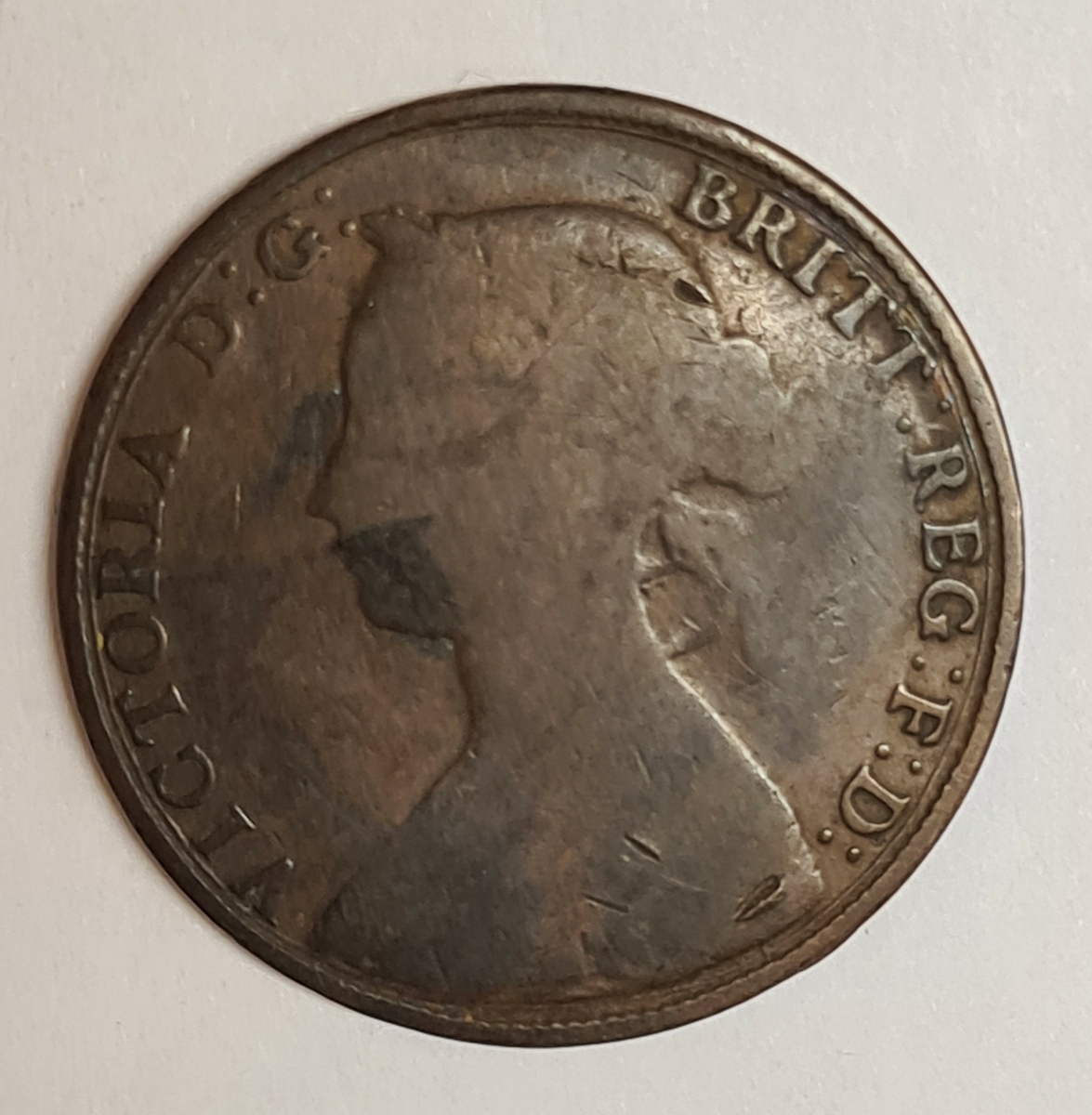 Åtta mynt från Storbritanien.
½ Penny, 1868
½ Penny, 1861
½ Penny, 1862
½ Penny, 1861
½ Penny, 1861
½ Penny, 1861
½ Penny, 1861
½ Penny, 1861