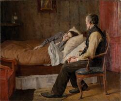 På sykeleiet [Maleri]