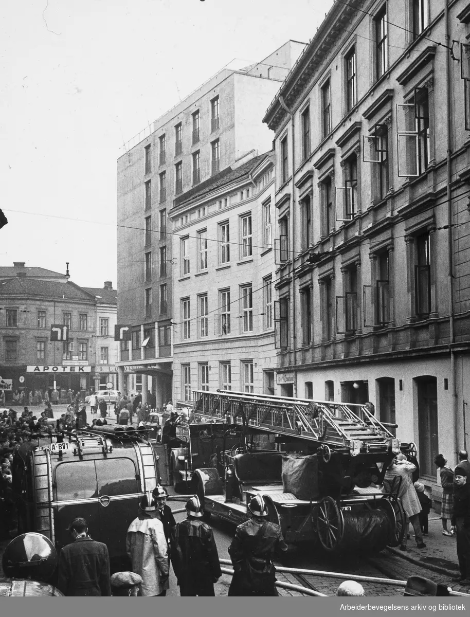 Brann i Kristian Augusts gate 6, 4. november 1959.