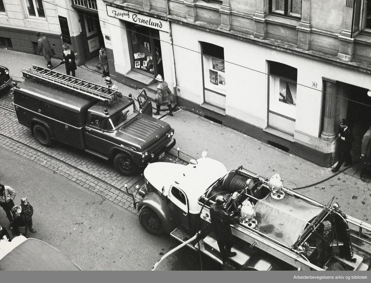 Brann i Kristian Augusts gate 6, 4. november 1959.